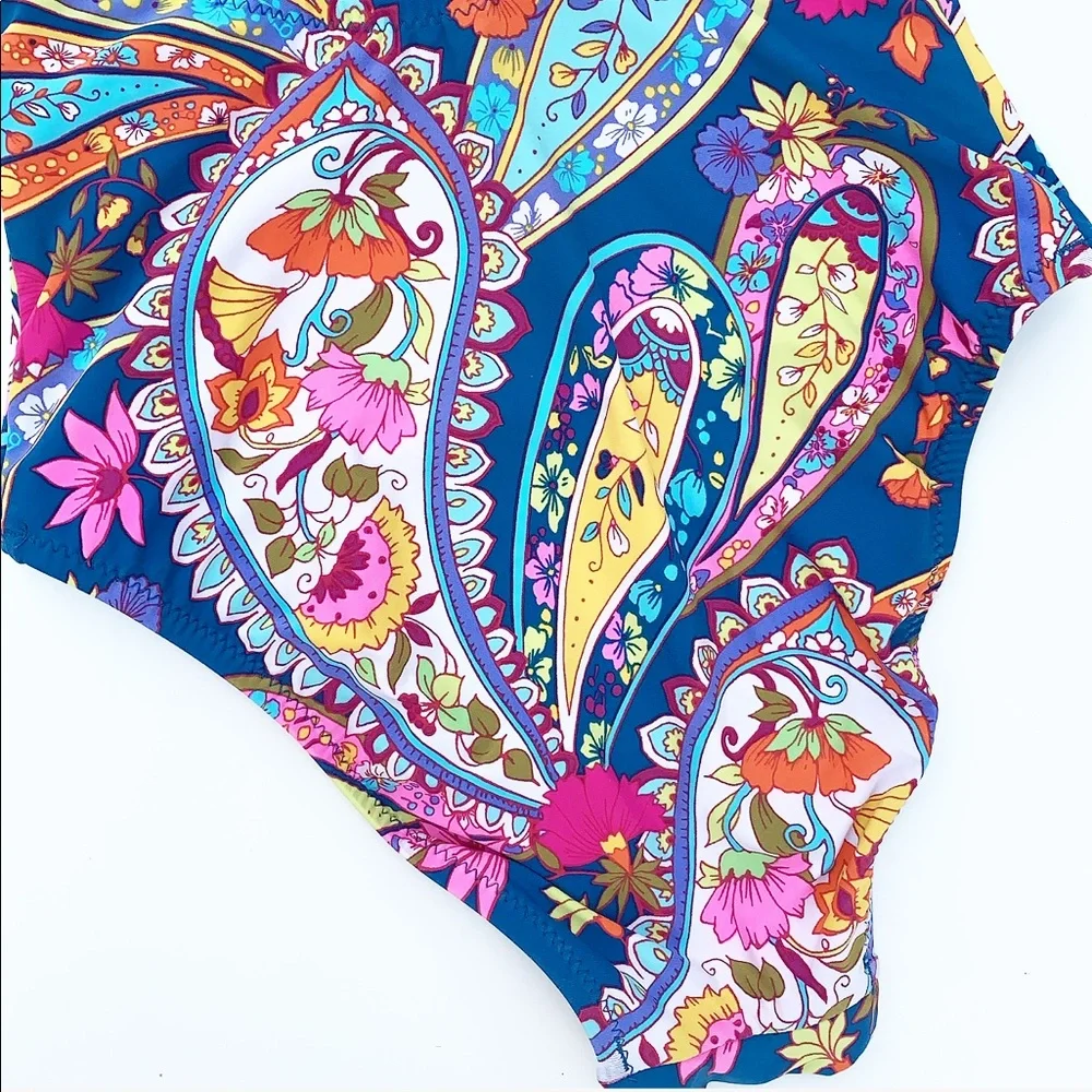Trina Turk Multicolor Paisley One Piece Swimsuit - Picture 6 of 9